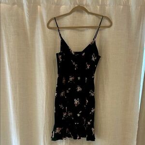 Black Floral mini dress